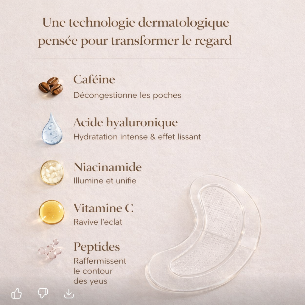 LUM’ EYES– Patchs Microneedle à l’Acide Hyaluronique – Anti-Rides & Repulpant Intensif