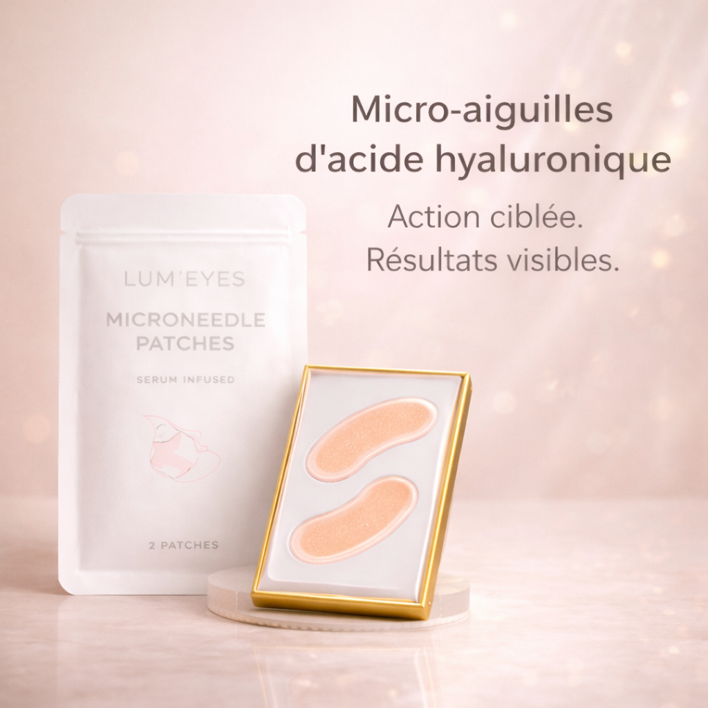 LUM’ EYES– Patchs Microneedle à l’Acide Hyaluronique – Anti-Rides & Repulpant Intensif